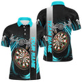 Personalized Cyan Swirl Darts Board Heartbeat Line Men Dart Custom Dart Team Uniform