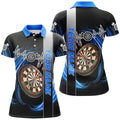Personalized Blue Swirl Darts Board Heartbeat Line Men Dart Custom Dart Team Uniform
