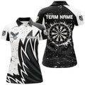 Custom Grunge Black White Dartboard Men Darts Custom Unique Darts Team