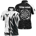 Custom Grunge Black White Dartboard Men Darts Custom Unique Darts Team