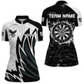 Custom Grunge Black White Dartboard Men Darts Custom Unique Darts Team