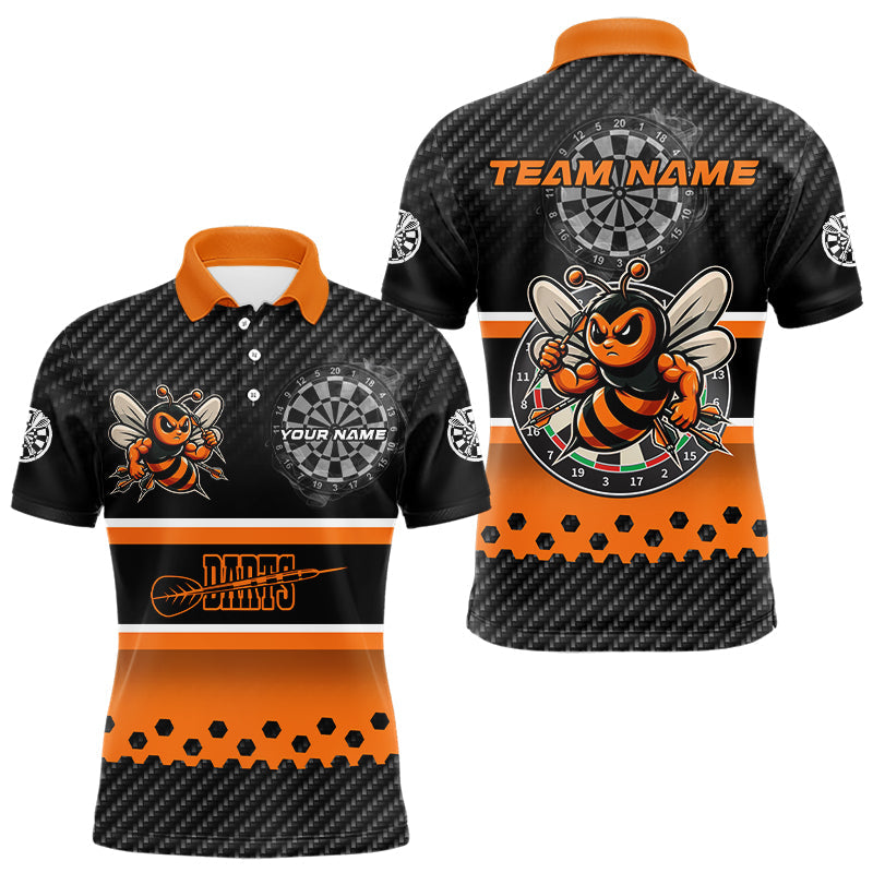 Black Orange Darts Bee Custom Name Darts, Funny Darts Apparel, Best Darts Gifts