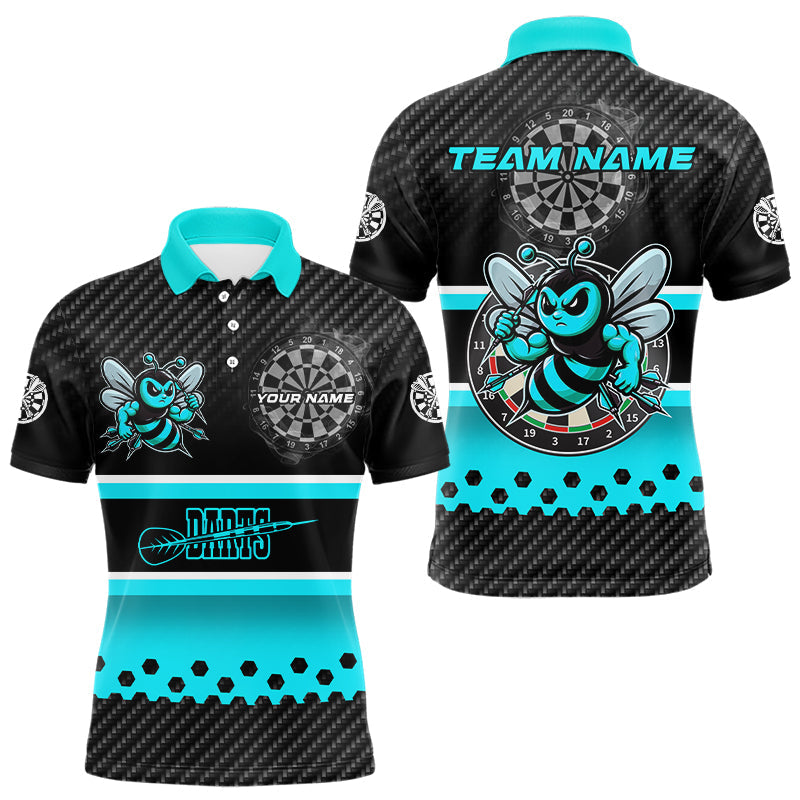 Black And Cyan Darts Bee Custom Name Darts, Funny Darts Apparel, Best Darts Gifts