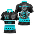 Black And Cyan Darts Bee Custom Name Darts, Funny Darts Apparel, Best Darts Gifts