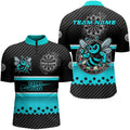 Black And Cyan Darts Bee Custom Name Darts, Funny Darts Apparel, Best Darts Gifts