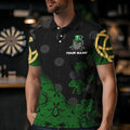 Black And Green St Patrick Day Luckiest Shamrock Dart Custom Darts Team