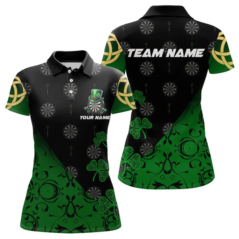 Black And Green St Patrick Day Luckiest Shamrock Dart Custom Darts Team