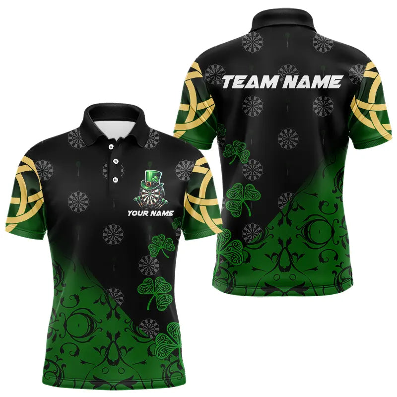 Black And Green St Patrick Day Luckiest Shamrock Dart Custom Darts Team