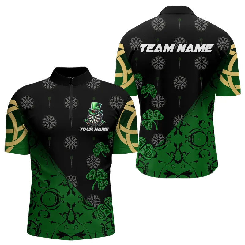 Black And Green St Patrick Day Luckiest Shamrock Dart Custom Darts Team