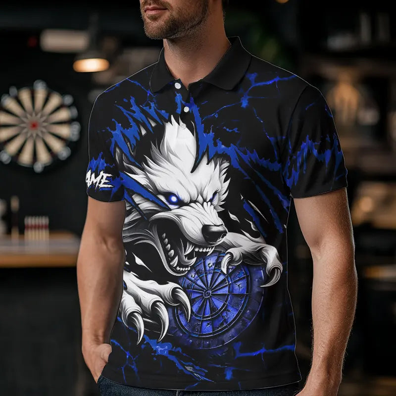 Personalized Wolf Lightning Darts and Custom Dart Darts |Blue