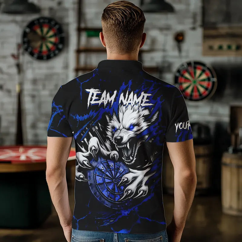 Personalized Wolf Lightning Darts and Custom Dart Darts |Blue