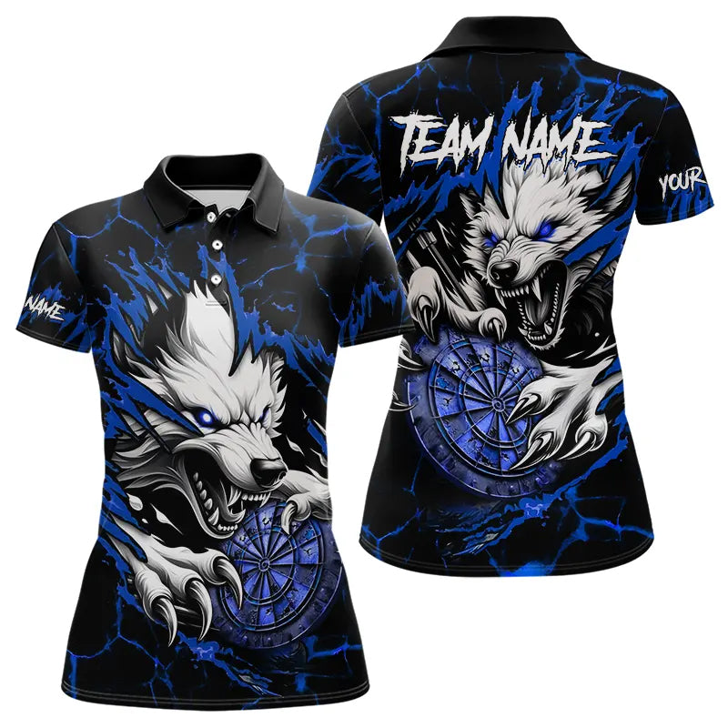 Personalized Wolf Lightning Darts and Custom Dart Darts |Blue