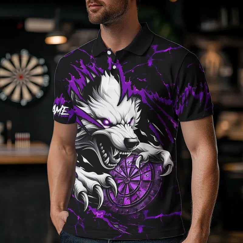 Personalized Wolf Lightning Darts and Custom Dart Darts |Purple
