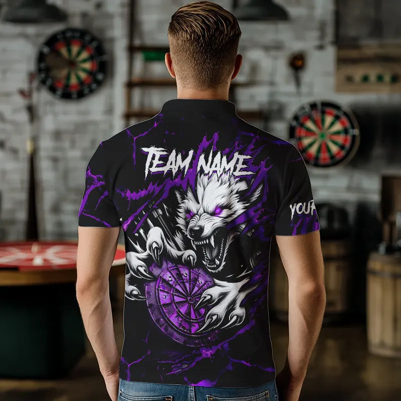 Personalized Wolf Lightning Darts and Custom Dart Darts |Purple