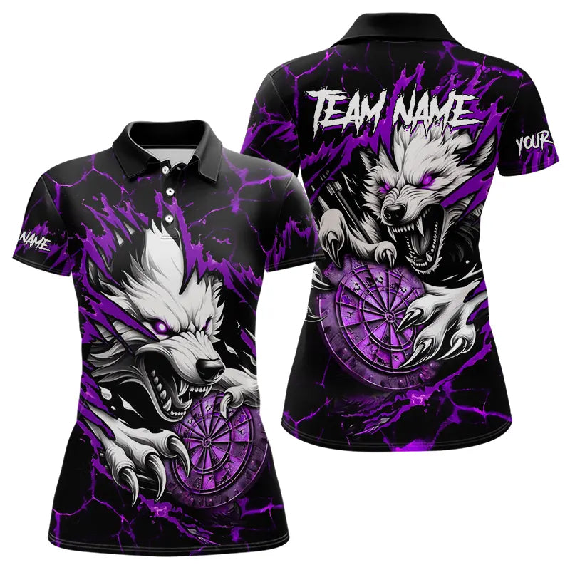 Personalized Wolf Lightning Darts and Custom Dart Darts |Purple