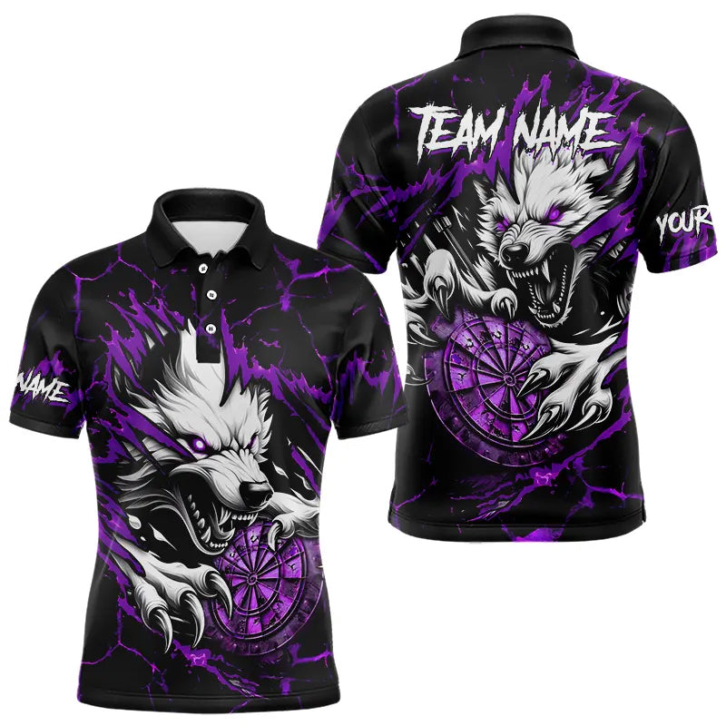 Personalized Wolf Lightning Darts and Custom Dart Darts |Purple