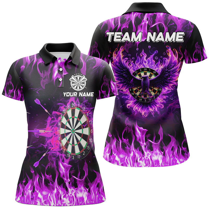Personalized Purple Darts Board Fire Flame Eagle Darts Custom Darts Team