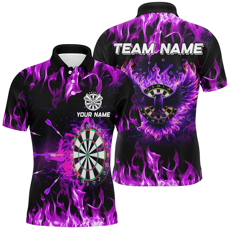 Personalized Purple Darts Board Fire Flame Eagle Darts Custom Darts Team