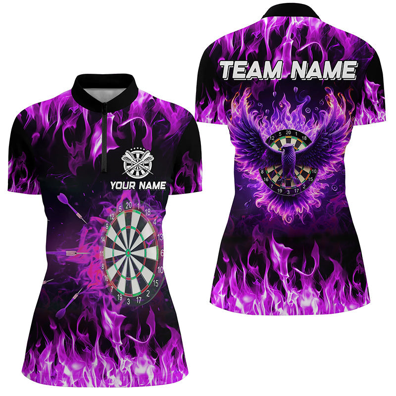 Personalized Purple Darts Board Fire Flame Eagle Darts Custom Darts Team