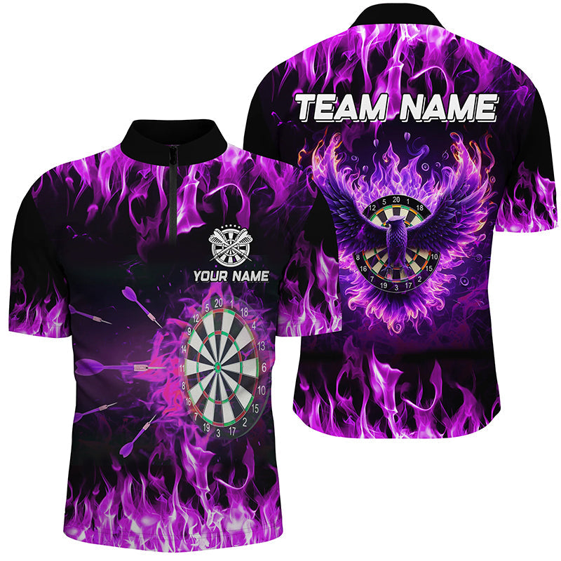 Personalized Purple Darts Board Fire Flame Eagle Darts Custom Darts Team