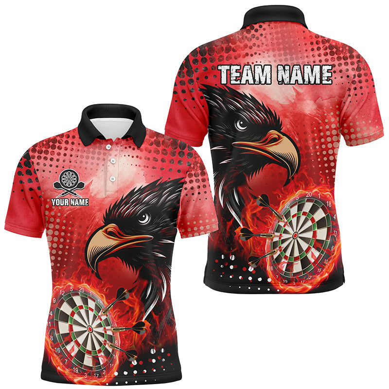 Personalized Red Dartboard Fire Custom Eagle Darts, Cool Darts Team