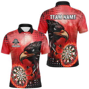 Personalized Red Dartboard Fire Custom Eagle Darts, Cool Darts Team
