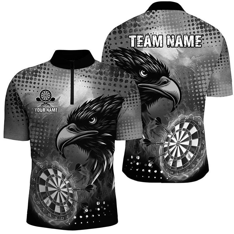 Personalized Grey Dartboard Fire Custom Eagle Darts, Cool Darts Team