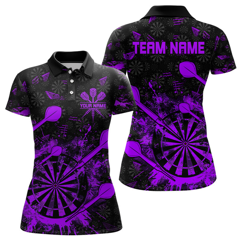 Black And Purple Grunge Darts, Custom Dart For Team Dart
