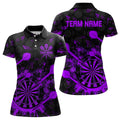 Black And Purple Grunge Darts, Custom Dart For Team Dart