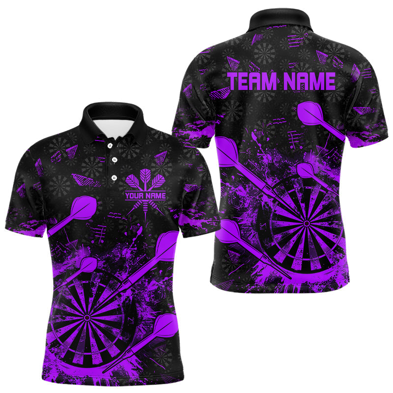 Black And Purple Grunge Darts, Custom Dart For Team Dart