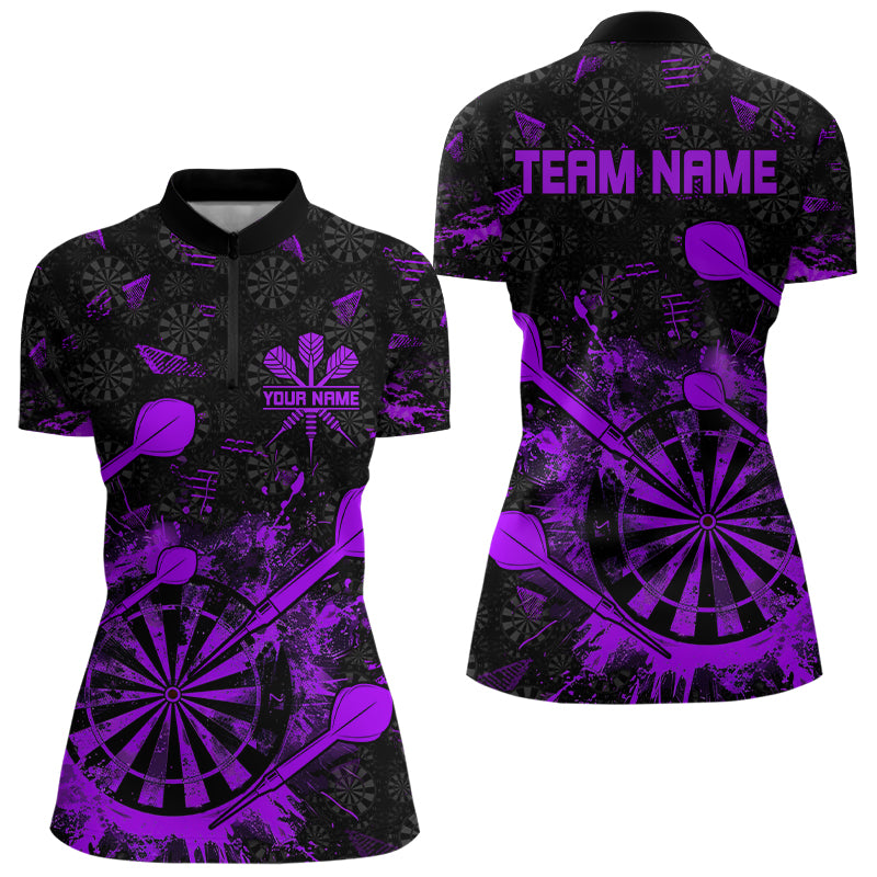 Black And Purple Grunge Darts, Custom Dart For Team Dart
