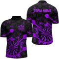 Black And Purple Grunge Darts, Custom Dart For Team Dart