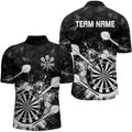 Black White Grunge Darts And Custom Dart For Team Dart