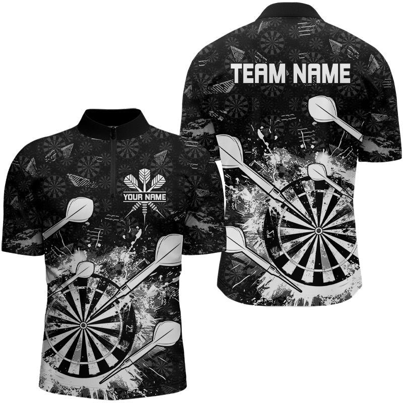 Black White Grunge Darts And Custom Dart For Team Dart