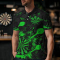 Black And Green Grunge Darts, Custom Dart For Team Dart