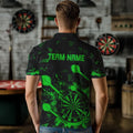 Black And Green Grunge Darts, Custom Dart For Team Dart