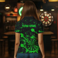 Black And Green Grunge Darts, Custom Dart For Team Dart