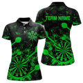 Black And Green Grunge Darts, Custom Dart For Team Dart