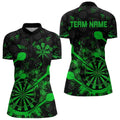 Black And Green Grunge Darts, Custom Dart For Team Dart