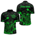 Black And Green Grunge Darts, Custom Dart For Team Dart
