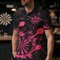 Black And Pink Grunge Darts, Custom Dart For Team Dart