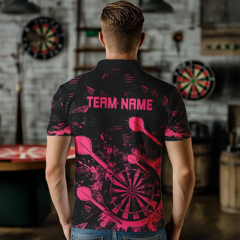 Black And Pink Grunge Darts, Custom Dart For Team Dart