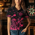 Black And Pink Grunge Darts, Custom Dart For Team Dart