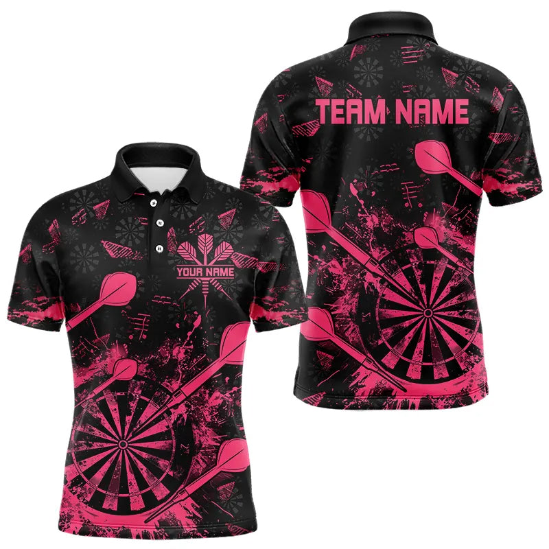 Black And Pink Grunge Darts, Custom Dart For Team Dart