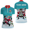 Funny Santa Playing Darts Turquoise Christmas Dart Custom Christmas Darts Gifts