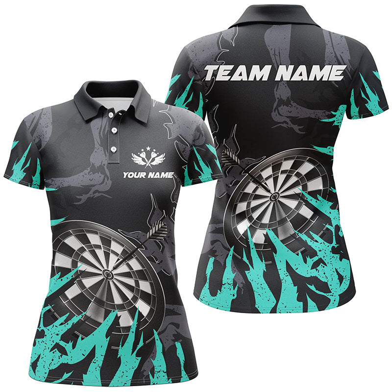 Personalzied Darts Board Turquoise Grunge Style 3D Men Darts Custom Darts Team