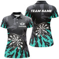 Personalzied Darts Board Turquoise Grunge Style 3D Men Darts Custom Darts Team
