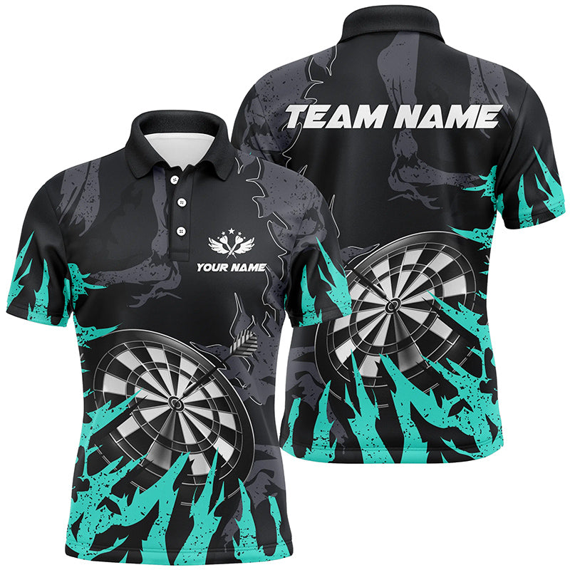Personalzied Darts Board Turquoise Grunge Style 3D Men Darts Custom Darts Team