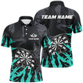 Personalzied Darts Board Turquoise Grunge Style 3D Men Darts Custom Darts Team
