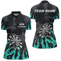 Personalzied Darts Board Turquoise Grunge Style 3D Men Darts Custom Darts Team